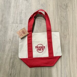 Trader Joe’s Mini Canvas Tote Bag - Red